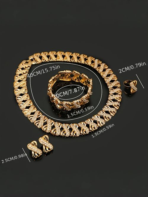 Gold-plated 4-piece Jewelry Set
