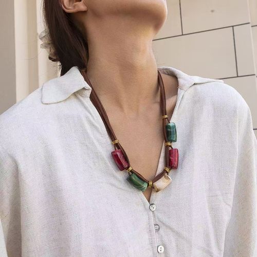 Natural Resin Necklace