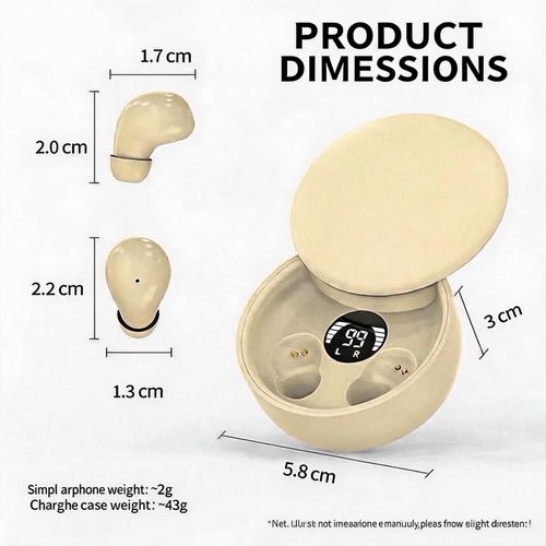 SK26 Slide Cover Invisible Mini Sleep Wireless Earbuds