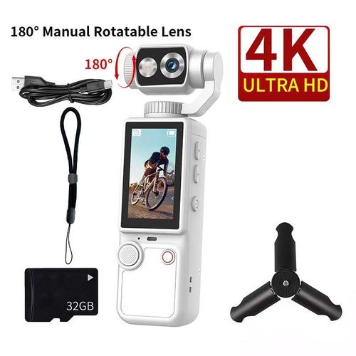 Q8 Pro Portable Handheld Pocket Sports Gimbal Vlog Camera Built-In Audio Recorder