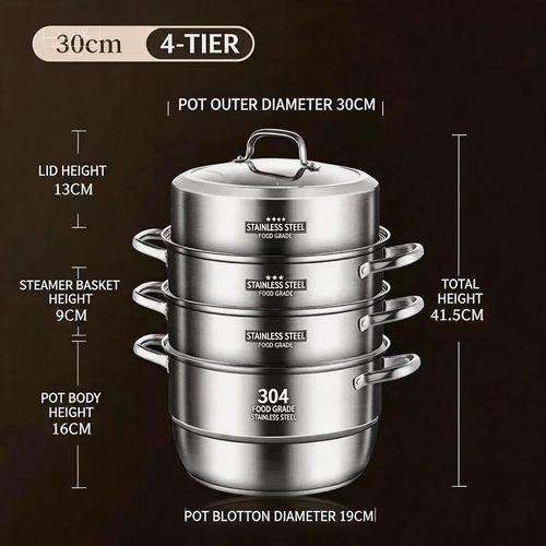Hot Selling 30cm 4-Tier Steamer,