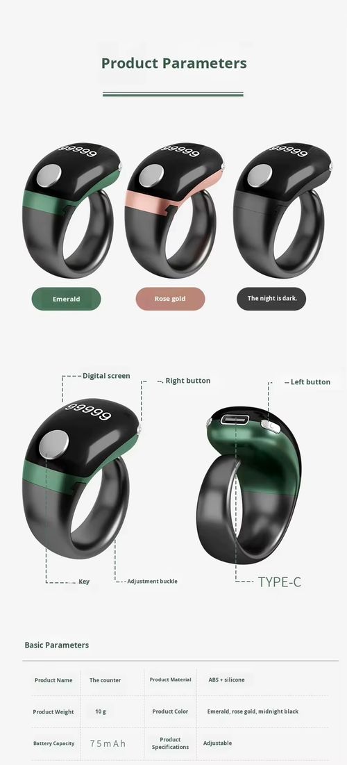 S7 OLED Smart Tasbih Ring