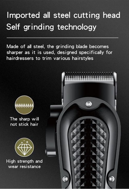 Premium Heavy Metal Hair Clipper Trimmer Set, Top Brand 10+ Years Durable Cordless Barber Kit for Ghana Men