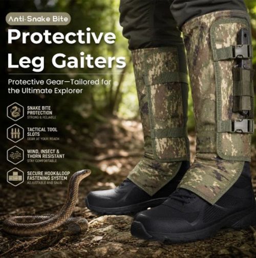 Outdoor Mountaineering Leg Guards, Snake Bite Resistant Leg Sleeves, Hunting Anti-stab Leg Protectors, Leg Wraps