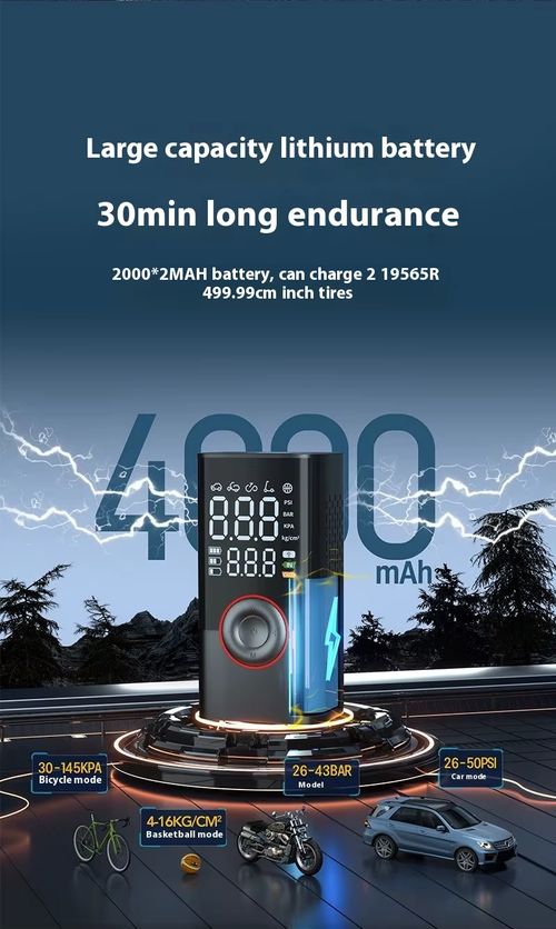 Factory Direct Wireless ABS Car Tire Inflator, Intelligent Digital Pressure Gauge Portable Cordless Air Pump, 150PSI Auto Stop Off-Road Compressor With Emergency LED Light For Car Motorcycle Bike Ball