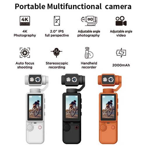 Q8 Pro Portable Handheld Pocket Sports Gimbal Vlog Camera Built-In Audio Recorder