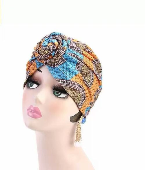 Swirl Floral Knotted Turban Hat