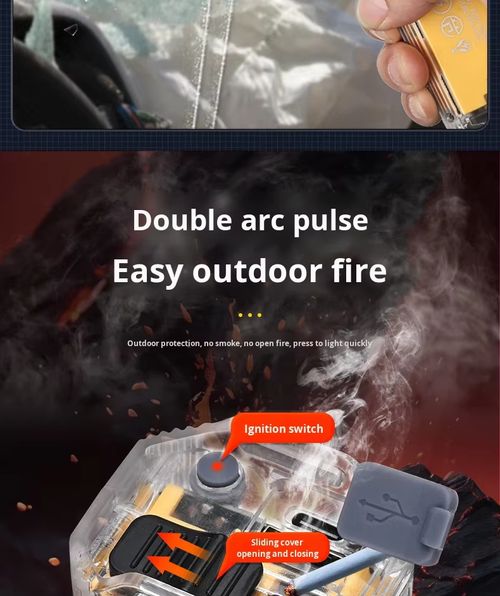 Car Safety Hammer Flashlight, Outdoor Strong Light Warning Light, Multi-functional Work Light