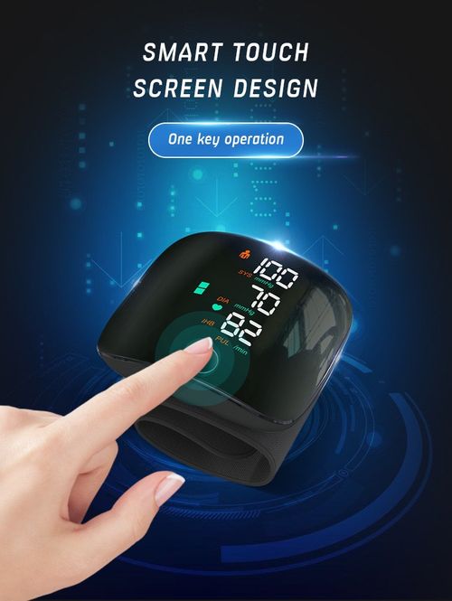 Foldable USB Rechargeable Wrist BP Monitor HD Screen Smart Voice Broadcast