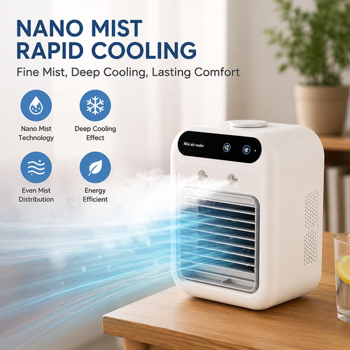 ❄️ Portable Mini Air Conditioner Fan – Personal Cooling & Humidifying System