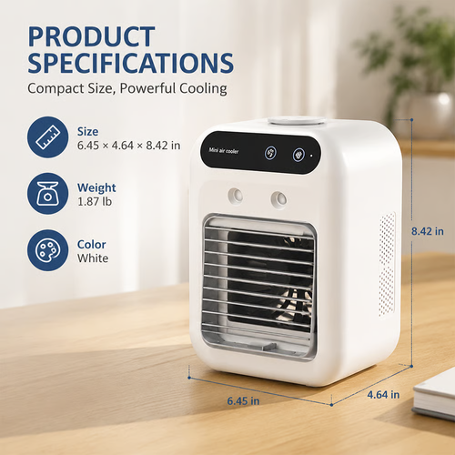 ❄️ Portable Mini Air Conditioner Fan – Personal Cooling & Humidifying System