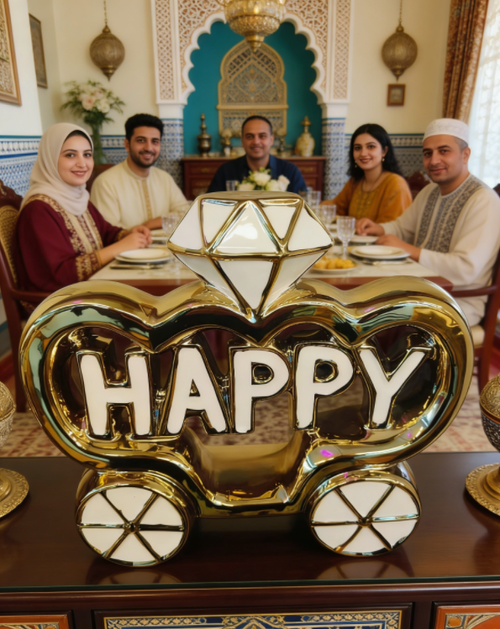 Ornement de carrosse HAPPY زينة عربة سعيدة