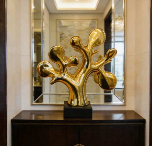 Objet décoratif inspiré de Casablanca (incarnant l'âme de la Ville Blanche et l'élégance marocaine) قطعة ديكور مستوحاة من الدار البيضاء (تجسد روح المدينة البيضاء والأناقة المغربية)