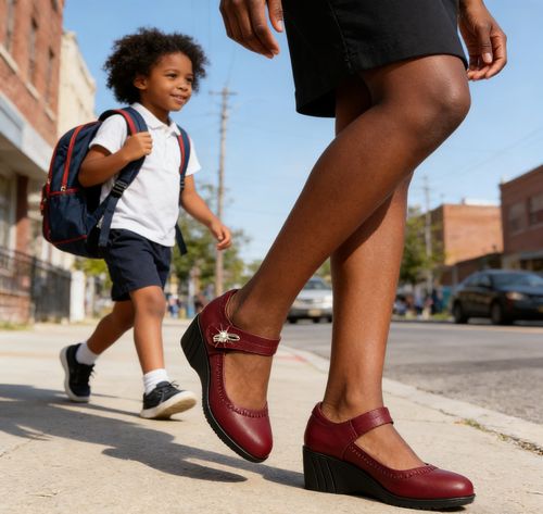 Chaussures à Talons Compensés Élégantes – Confort Quotidien pour les Femmes Marocaines