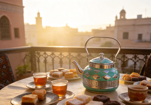 🌿 Théière en émail Qingyun  إبريق شاي تشينغيون المطلي بالمينا