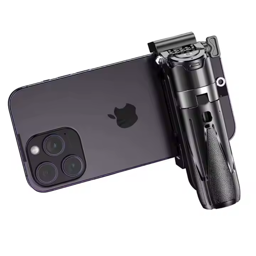 2025New 15mini aluminum alloy selfie stick tripod, with key chain bluetooth remote control mobile phone holder detachable rotate（delivery in 3 days）