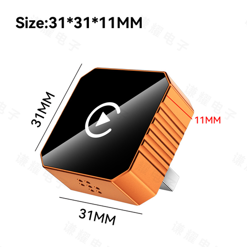 2 in 1 Converter Box Wireless Carplay Android Auto Dongle USB Orange Carplay Adapter for Car