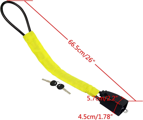 Universal Car Steering Wheel Lock Seat Lock Accessory Auto Retractable Anti Theft Device Steering Wheel Lock with 2 Key