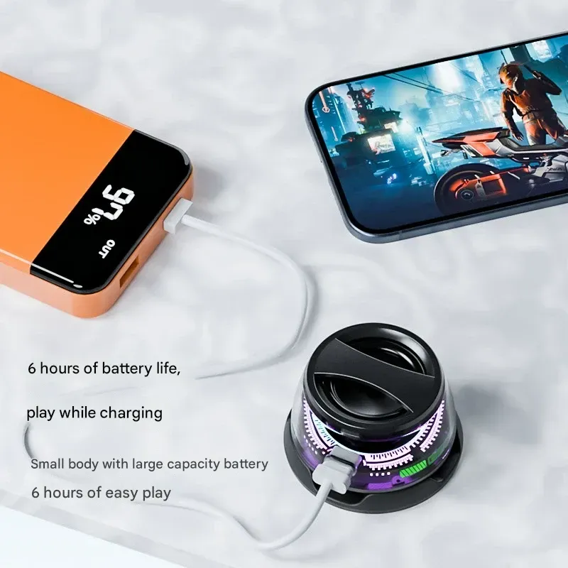 Magnetic Bluetooth Speaker G300 - Portable Wireless Mini Speaker with RGB Mood Light, Bass Boost, Travel, Camping（delivery in 3 days）