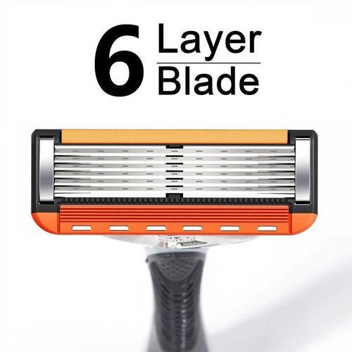 48-Piece Men's Razor Blade Replacement Set with Handle - Ultra Sharp Stainless Steel Blades for Smooth Shaving, Works with Standard Razor Handles, Bulk Disposable Blades Face Head Body Shaving