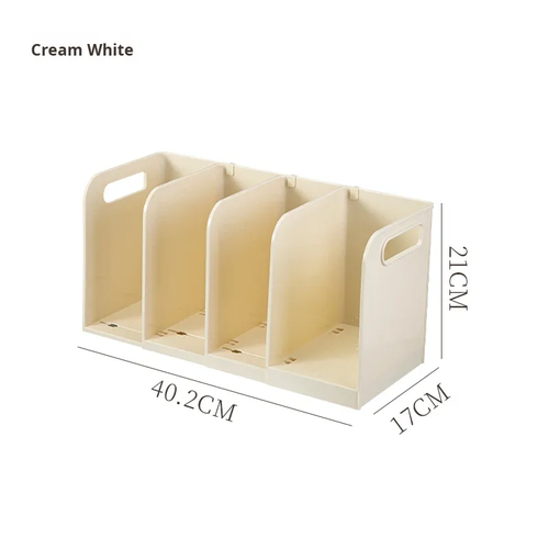 Plastic Desktop Storage Box Student Book Organizer Book Stand Large Capacity Bookshelf Pen Holder