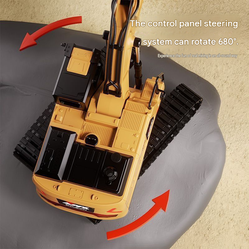 Alloy Remote Control Excavator Toy for Kids, Rechargeable Electric Engineering Vehicle, Outdoor RC Digger Car for Boys