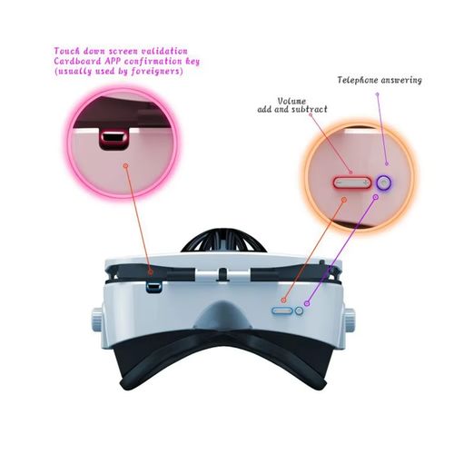 VR Glasses & Helmet with Earphone Headset 3D Virtual World for IOS & Android Smartphone 3D Mobile Devices VR Box