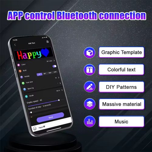 Car Rear Window Expression Light Flexible Advertising Screen Car LED Scroll Subtitles Display USB Windshield Electronic Screen