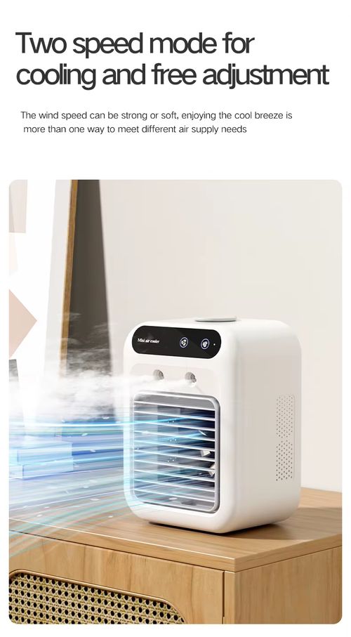 Portable room mini air conditioner, household rechargeable water air cooler