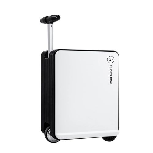 Mala de Viagem Inteligente de 20 Polegadas para Computador Portátil + Mala Elétrica com Patinete + Carrinho Retratil Escondido com Alavanca
