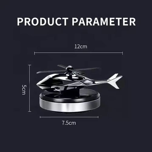 Solar-Powered Rotating Helicopter Perfume for Car Interiors - Essential Oil Fragrance, Solar-Powered Aircraft Air Freshener for Cars