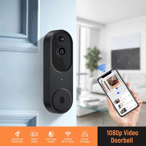 Smart 1080P Door Bell High-Definition Camera Anti-Theft Door Bell with IR for Home Office Hotel Wireless WIFI video doorbell