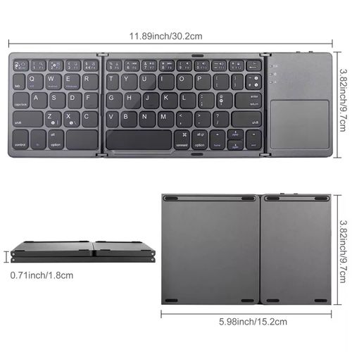 ⌨️Fam! Wireless foldable keyboard—3 levels! 📱 Works with iPad, iOS, tablets. Dropshipping, easy to carry! Grab now! ✨