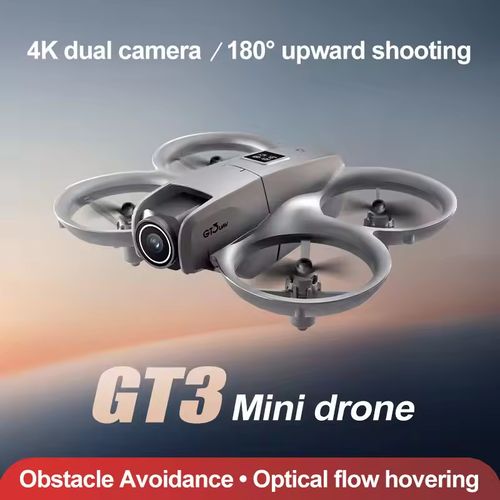 Dual Camera 68g Mini 4k Drone Obstacle Avoidance FPV With LED Light GT3 Optical Flow Electric Camera 360 Flip Drone