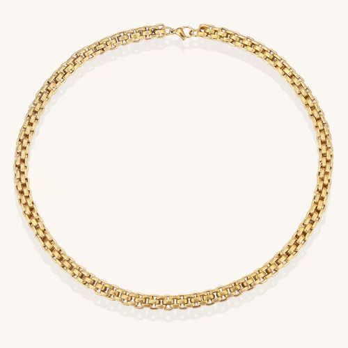 Colar masculino em camadas, plating de ouro 18k espesso