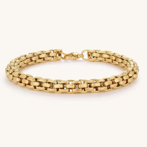 Colar masculino em camadas, plating de ouro 18k espesso