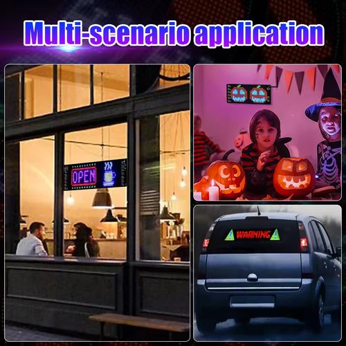 Car Rear Window Expression Light Flexible Advertising Screen Car LED Scroll Subtitles Display USB Windshield Electronic Screen