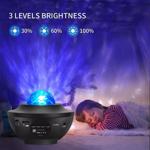 Starry Sky Projector Light USB BT Music Speaker Star Water Ripple Laser Light Smart LED Night Light