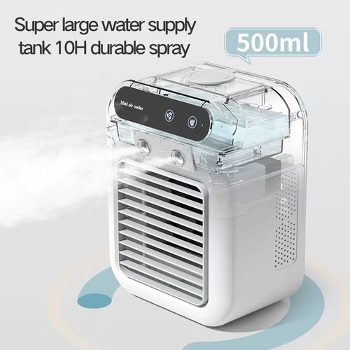 Portable room mini air conditioner, household rechargeable water air cooler