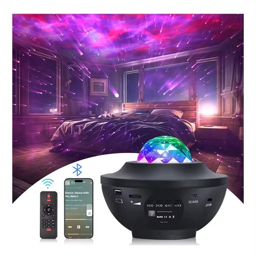 Starry Sky Projector Light USB BT Music Speaker Star Water Ripple Laser Light Smart LED Night Light