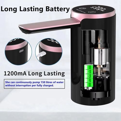 New Portable Water Bottle Pump 1200mAh Automatic Electric Water Dispenser Pump 3 Gears Bottle Water Drinking Dispenser