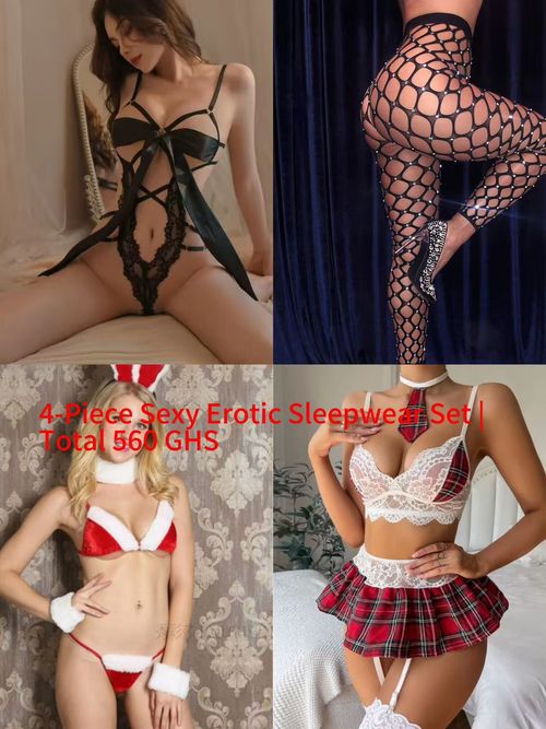 4 件一共 560 4-Piece Sexy Erotic Sleepwear Set  Total 560 GHS