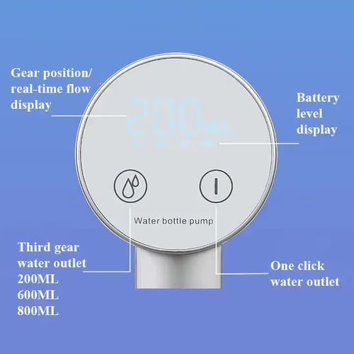 New Portable Water Bottle Pump 1200mAh Automatic Electric Water Dispenser Pump 3 Gears Bottle Water Drinking Dispenser