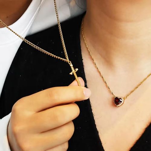 18K Gold Plated Couple Necklace