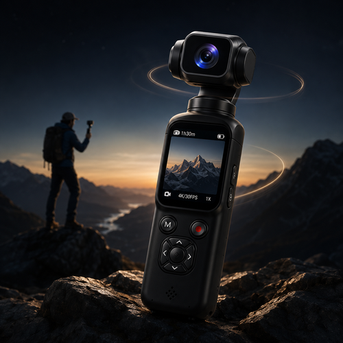 2026 New MPG 4K Pocket Handheld Action Camera Full 360° Intelligent Auto-Tracking Gimbal