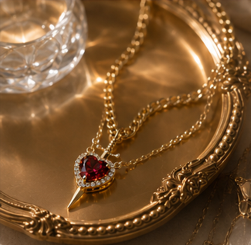 18K Gold Plated Couple Necklace