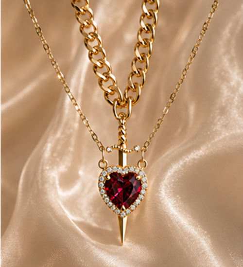 18K Gold Plated Couple Necklace