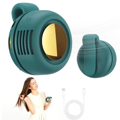 Mini Clip On Outdoor Hanging Neck Fan Suitable For Shirts And Waist, Portable Small Bladeless Fan, 3-speed 360 ° Surround Wind Silent Mini Rechargeable Hanging Waist Cooling Fan, Suitable For Hiking, Traveling, Sports, Camping, Golf, Fishing