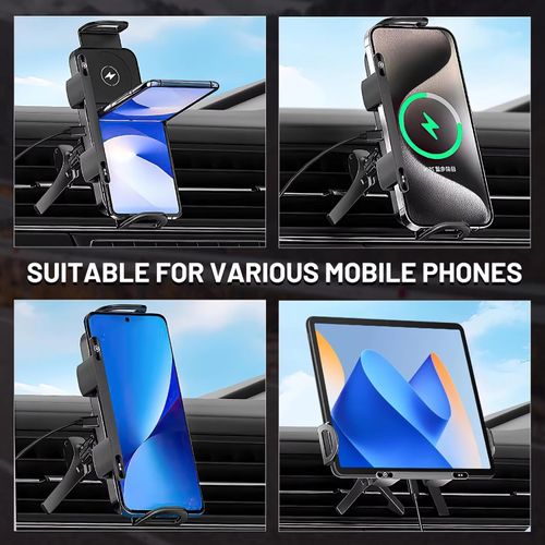 360 rotate foldable car wireless charger