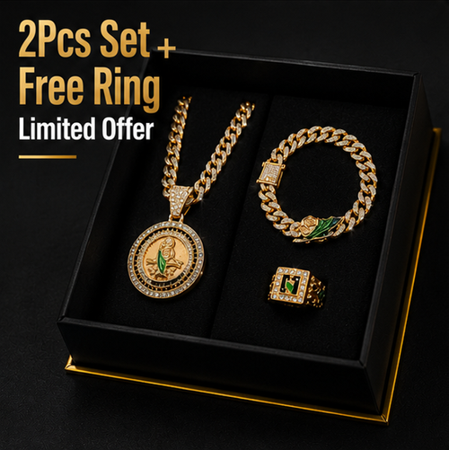 Iced Jesus 2Pcs Free Ring